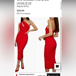 House of CB red Valentina dress